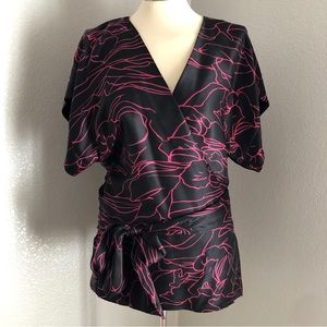 Pure Silk Vintage Kimono Wrap Top